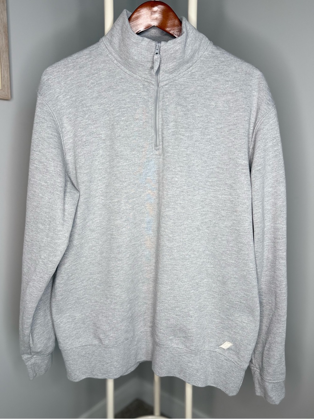 Zara Men’s Light Gray Zip-Front Sweater